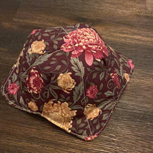 Load image into Gallery viewer, Burgundy Flowers Small (10oz) Bowl Cozy
