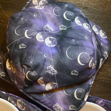 Load image into Gallery viewer, Moon Phases Purple Bowl Cozy Set Sm/Med/Large - Assorted Liner colors
